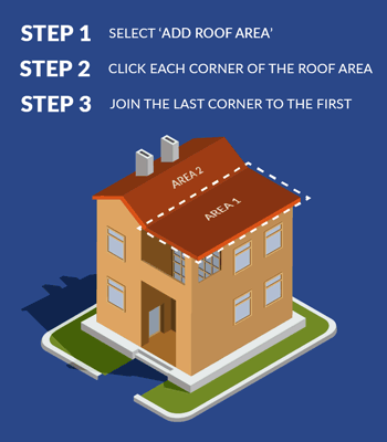Animation showing how to mark a usable roof area